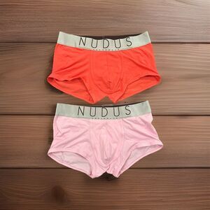 NUDUS 2 Piece Men's Underwear Luxurious Cotton Trunks Bright Pink